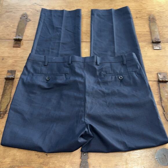 Mens Michael Kors Navy with Red Stripe Pants Size 38 - Picture 6 of 7